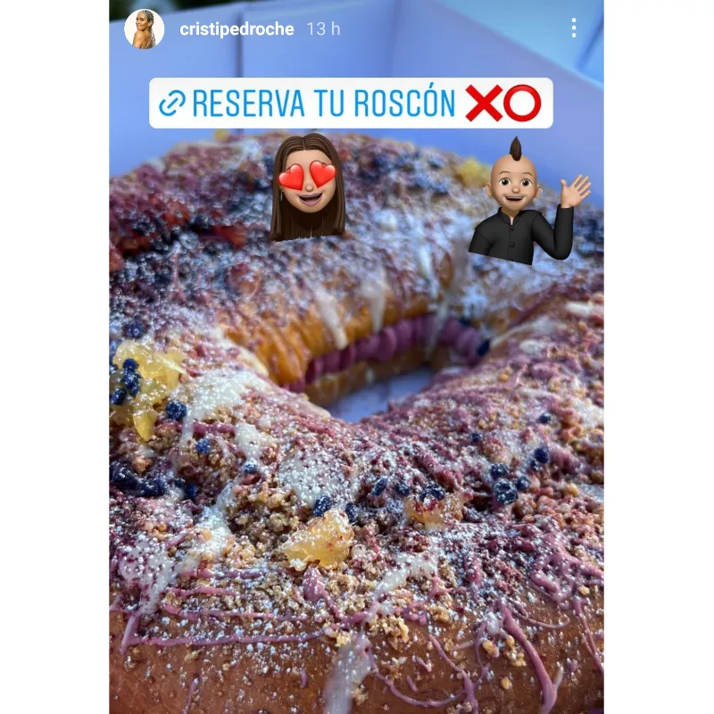 Tweet de Cristina Pedroche sobre los roscones de Dabiz Muñoz.