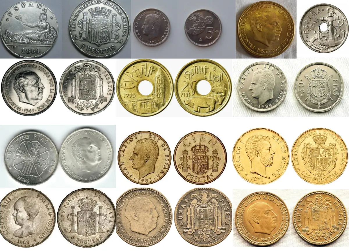 monedas pesetas con valor