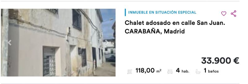 Chalet adosado en Madrid propiedad de CaixaBank