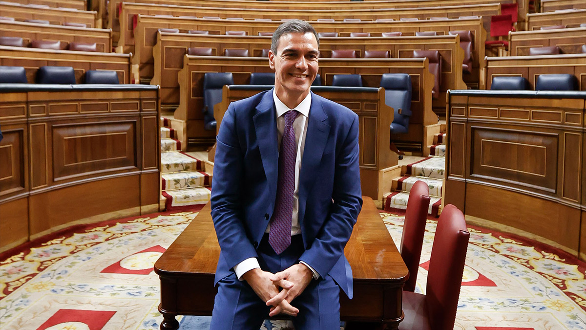 Pedro Sánchez, reelegido presidente del Gobierno por mayoría absoluta este jueves en el Congreso