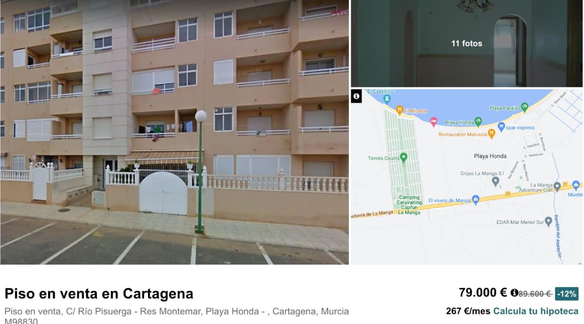 Piso en Cartagena Murcia