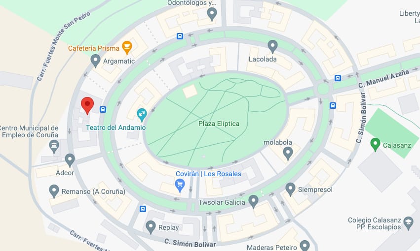 Mapa del piso en subasta en A Coruña