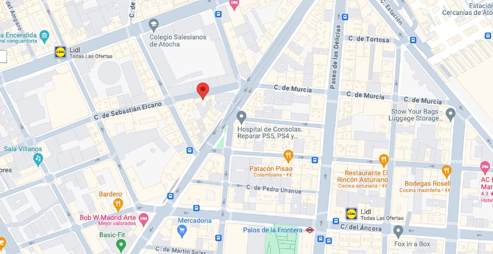 Mapa de la ubicación del piso subastado en Madrid