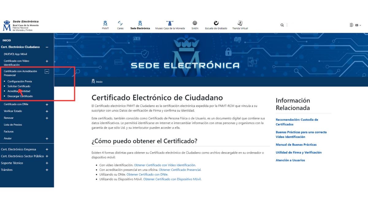 Solicitar Certificado Digital