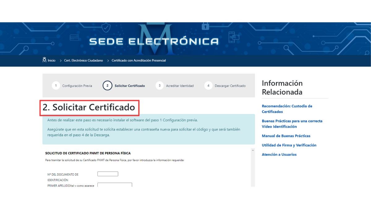 Solicitar Certificado Digital