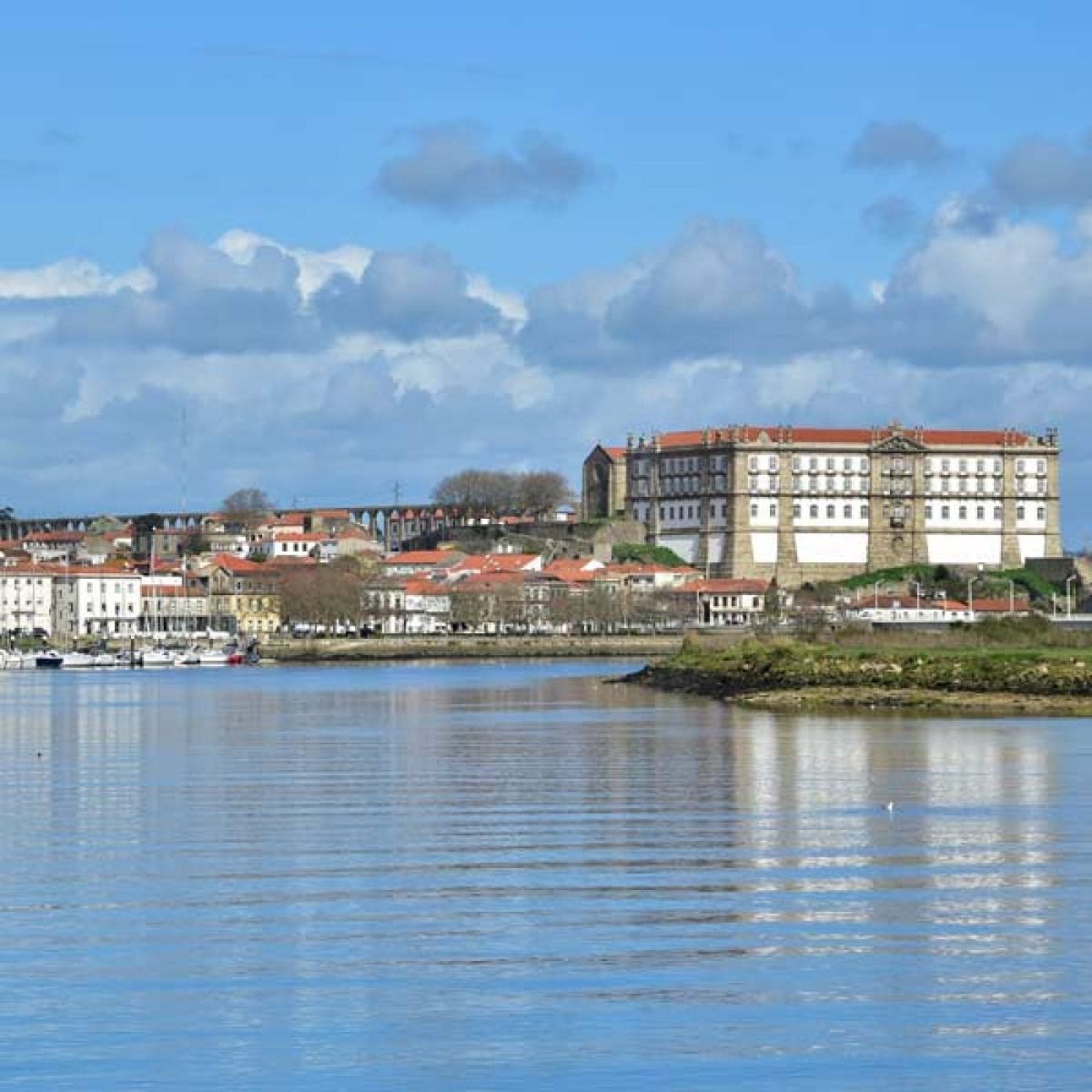 Vista desde el mar de Vila do Conde