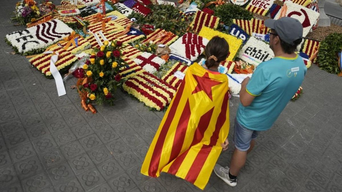 Ofrenda de flores en la Diada de Cataluña