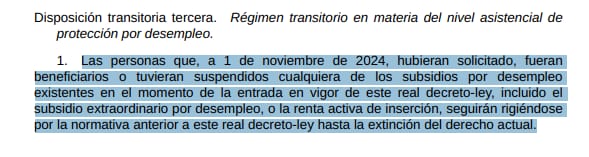 Disposición transitoria tercera Real Decreto-ley 2/2024