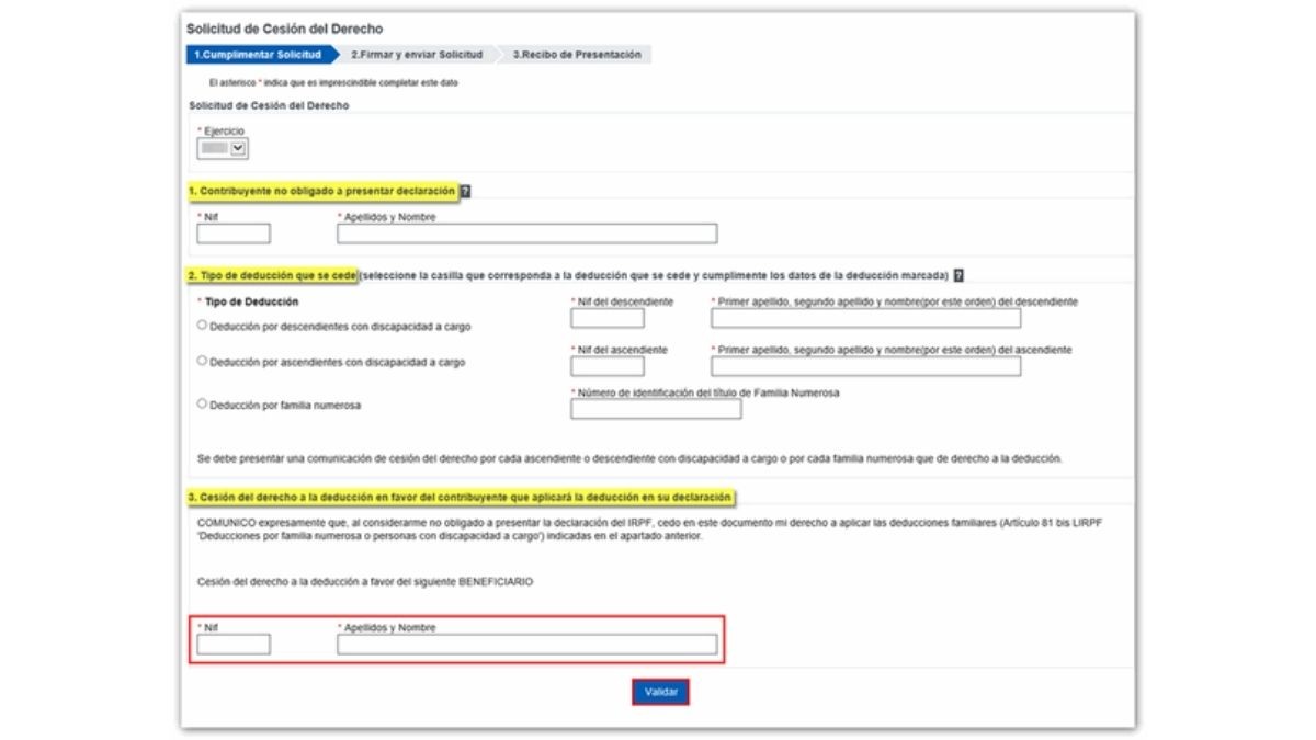 Solicitud del Modelo 121 de Hacienda