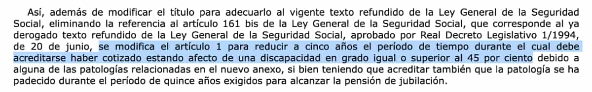 Real Decreto 370/2023 de quince a cinco años