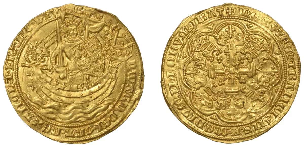 Monedas de oro del rey Eduardo III