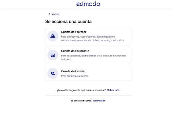 plataforma usuario Edmodo