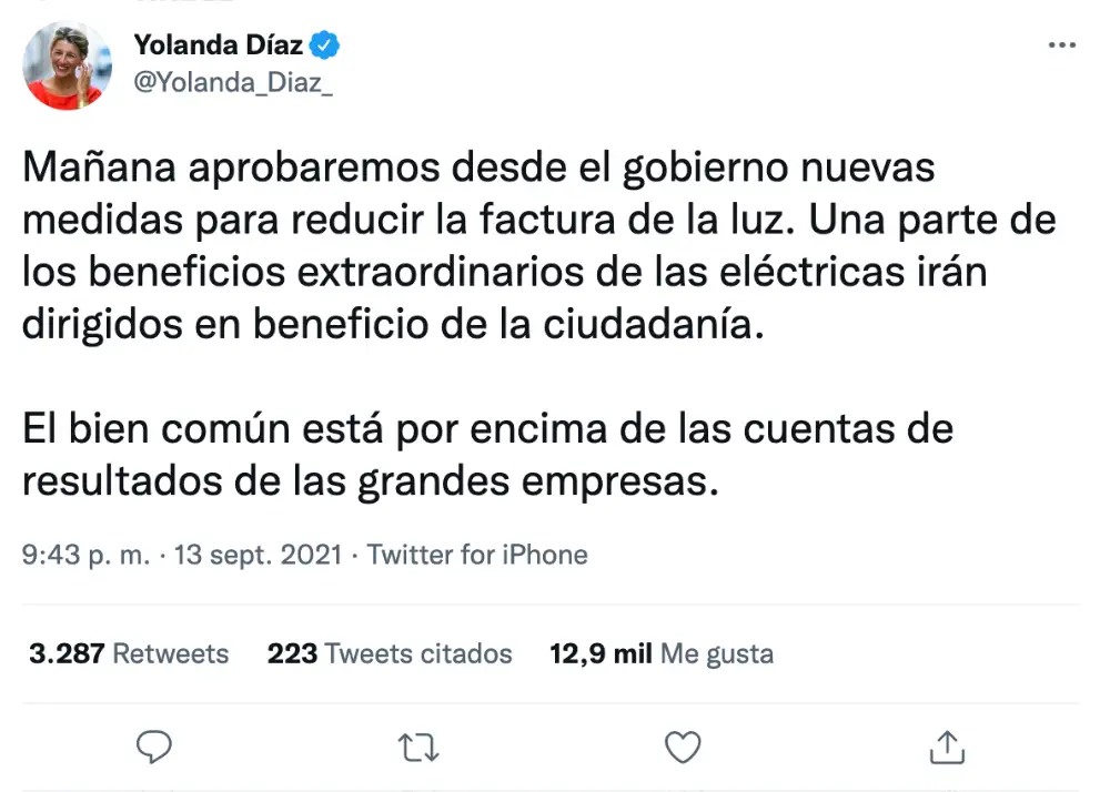 Twitter Yolanda Díaz