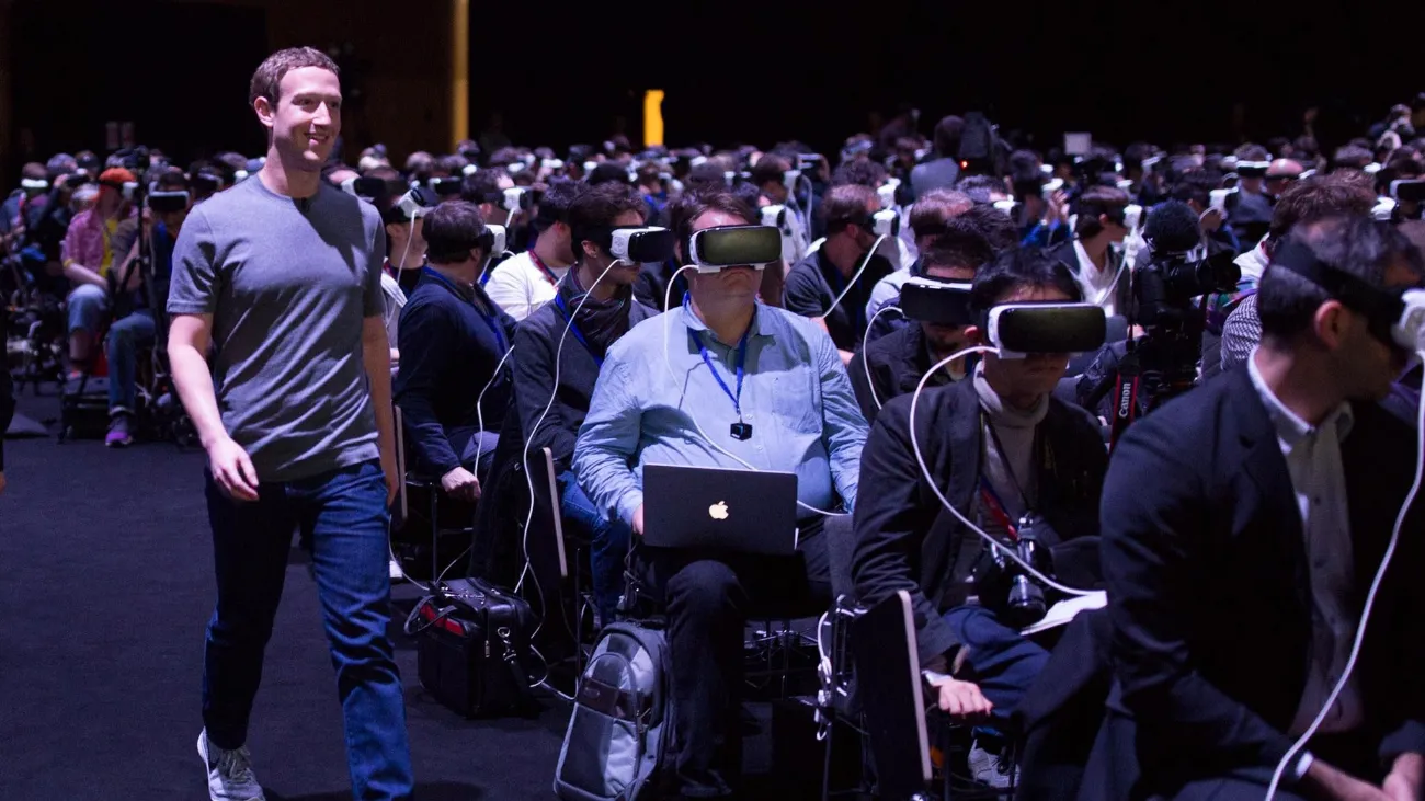Mark Zuckerberg en un congreso de realidad virtual. 