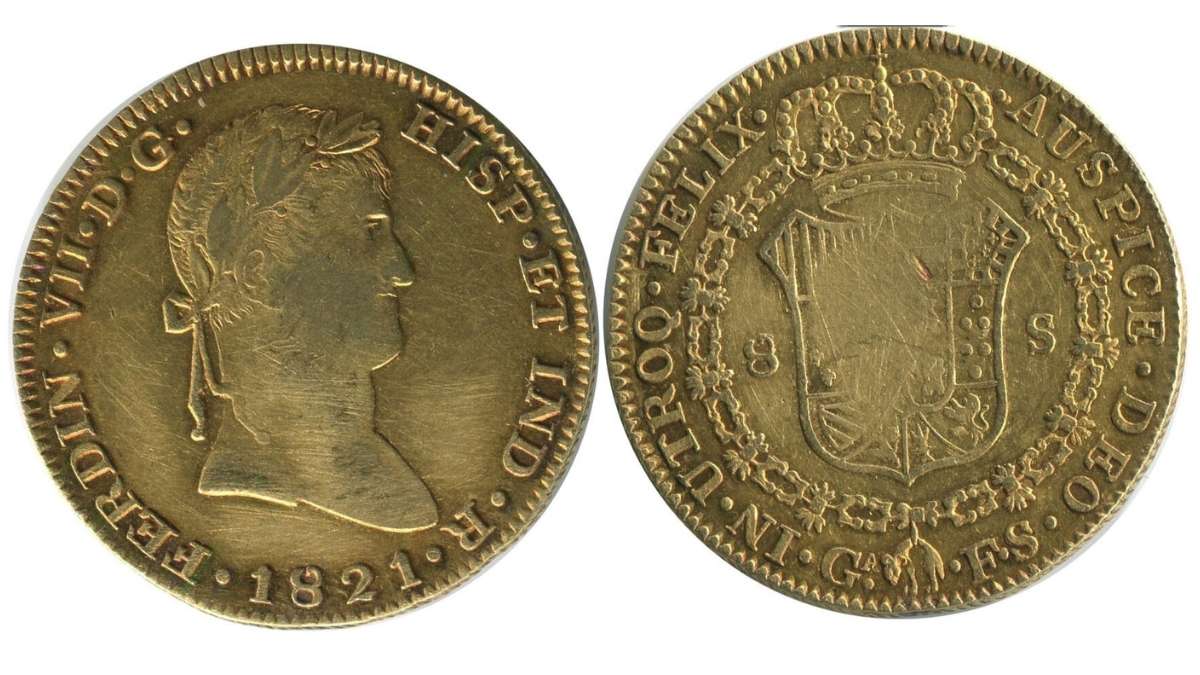 Moneda de 8 escudos de Fernando VII