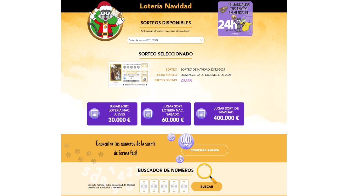 Administración online de Lotería