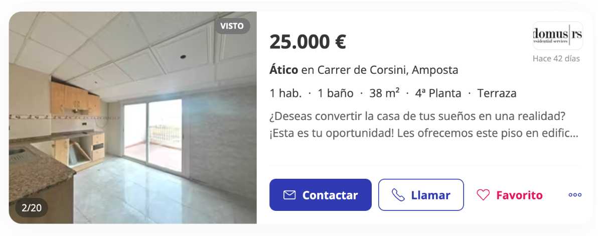 Ático en venta en Amposta (Tarragona) por un precio de 25.000 euros 