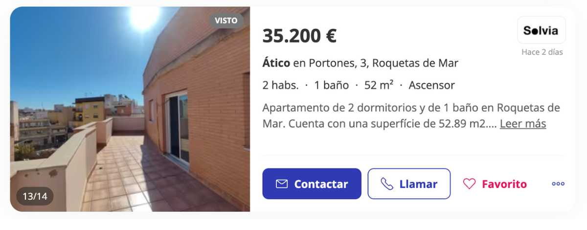 Ático en venta en Roquetas de Mar (Almería) por un precio de 35.200 euros 