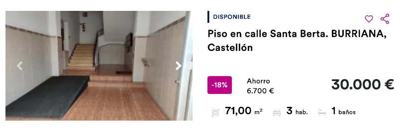 Piso barato en Burriana, en Castellón