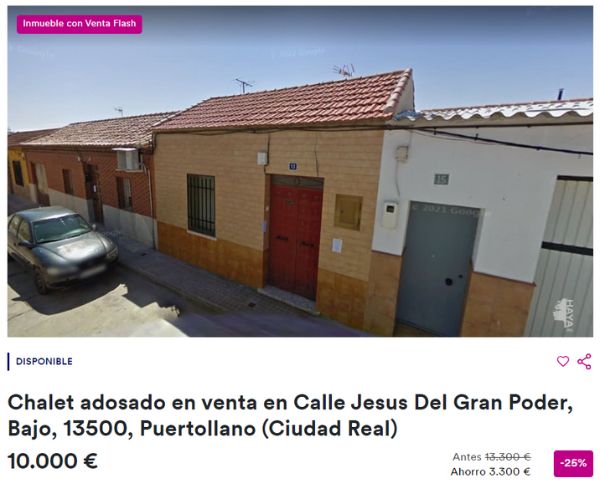 Casa en venta en Puertollano por un precio de 10.000 euros