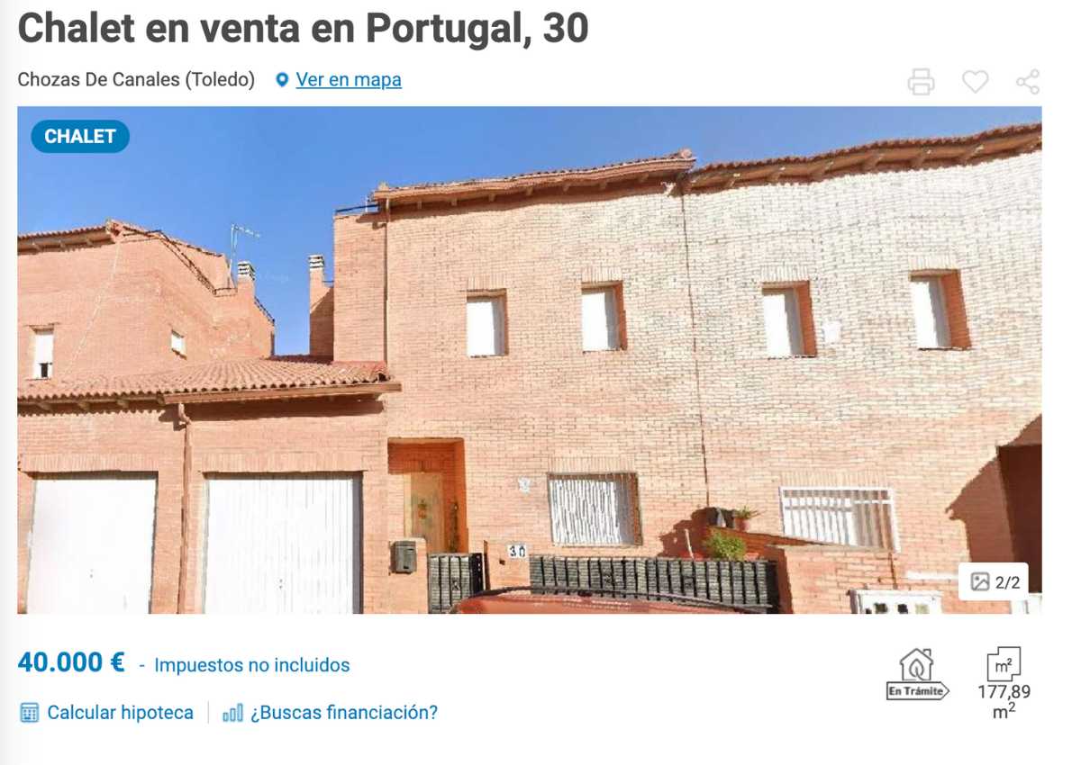 Chalet en venta en Chozas de Canales por un precio de 40.000 euros 