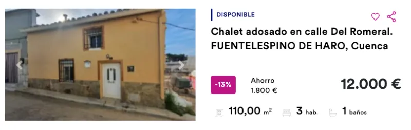 Chalet en Cuenca 12.000 euros