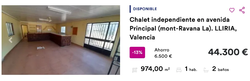 Chalet en Lliria, provincia de Valencia