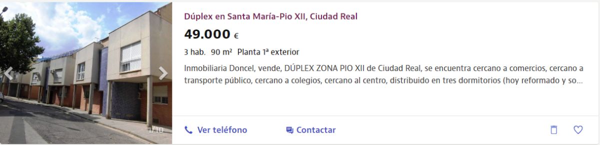 Dúplex en venta en Ciudad Real por un precio de 49.000 euros 