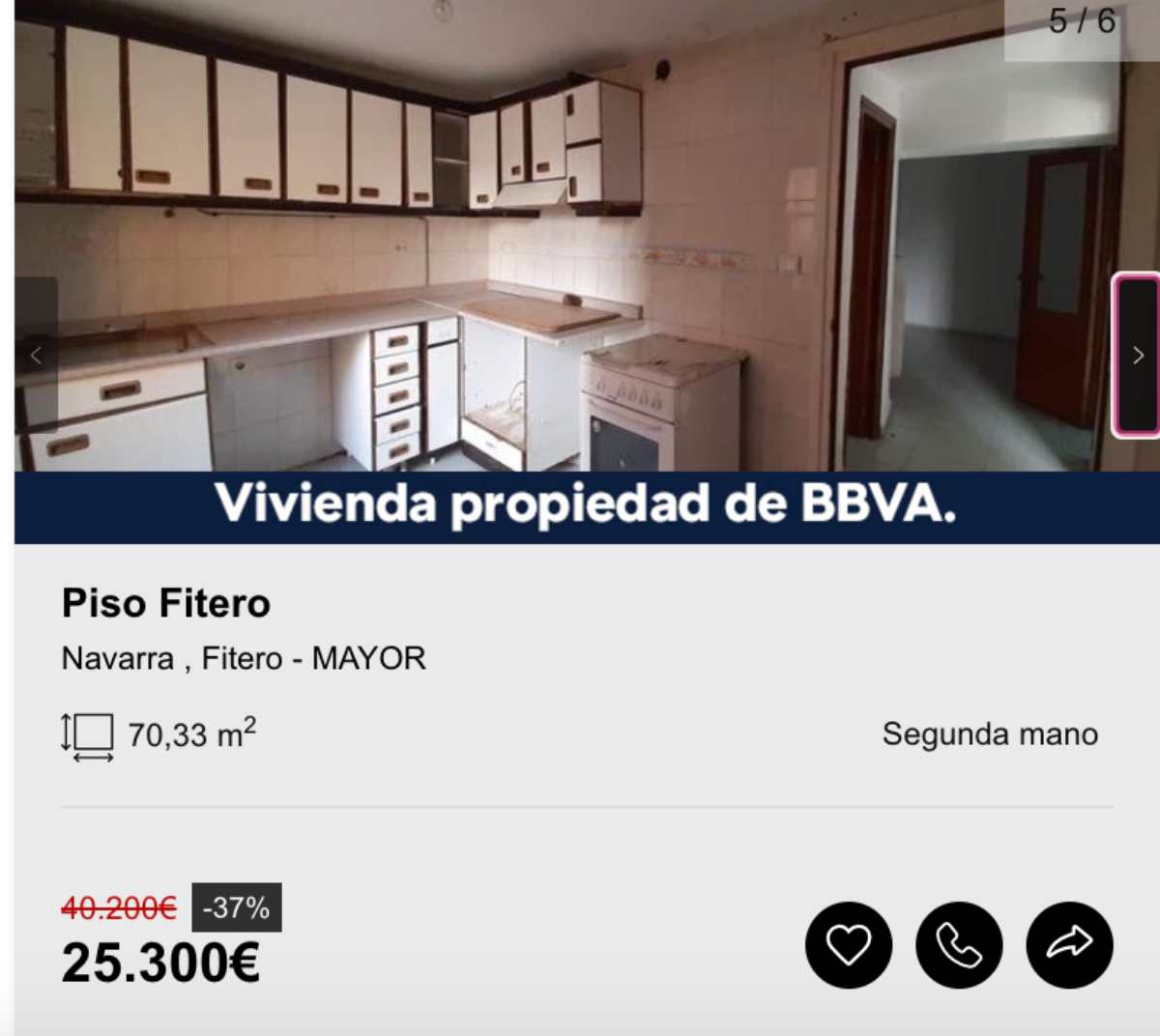 Piso en venta en Fitero por un precio de 25.300 euros 