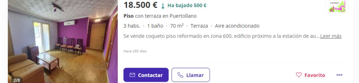 Piso en venta en Puertollano por un precio de 18.500 euros 
