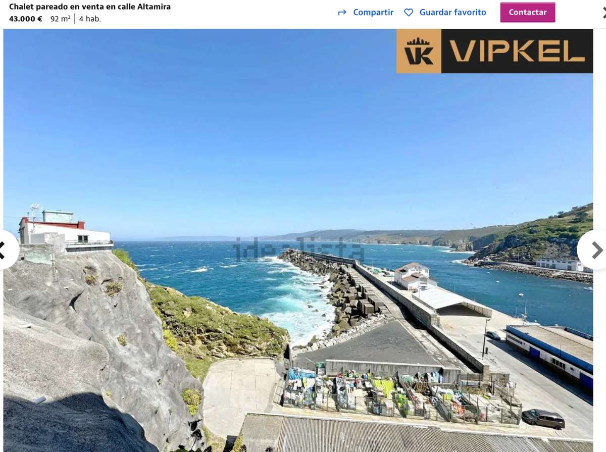 Chalet pareado en venta en Malpica de Bergantiños por 43.000 euros