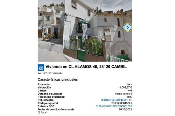 Vivienda en Cambil, Jaén