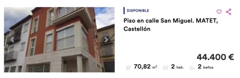 Piso de BBVA en Matet, Castellón