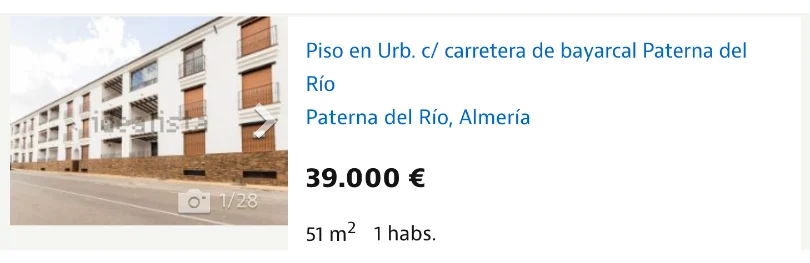 Piso barato en Paterna del Río, en Almería