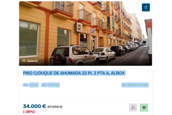Piso barato en Albox, en Almería, del Banco Santander