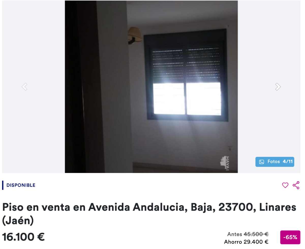 Piso en venta de BBVA por 16100 euros 