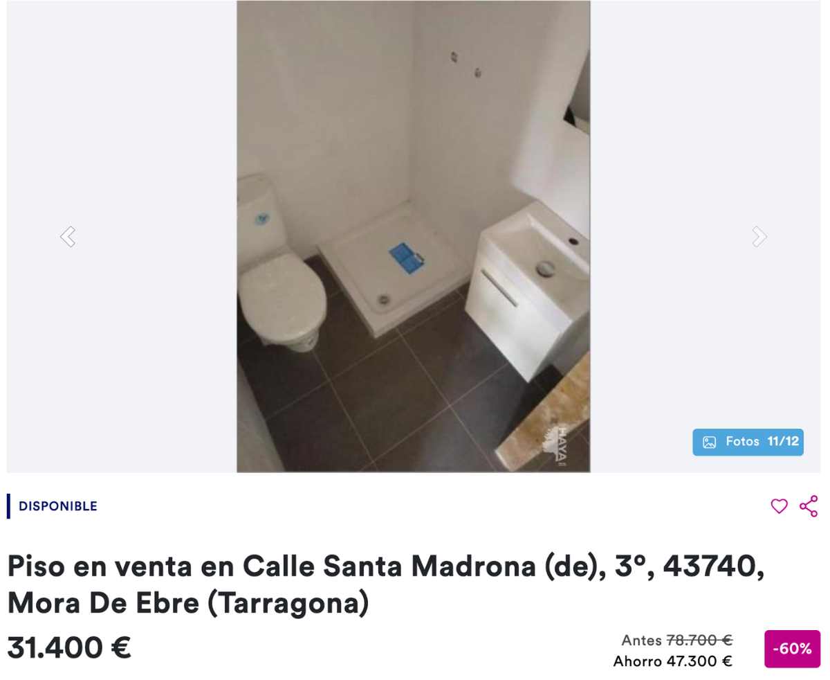 Piso en venta en Mora de Ebre (Tarragona) por un precio de 31.400 euros