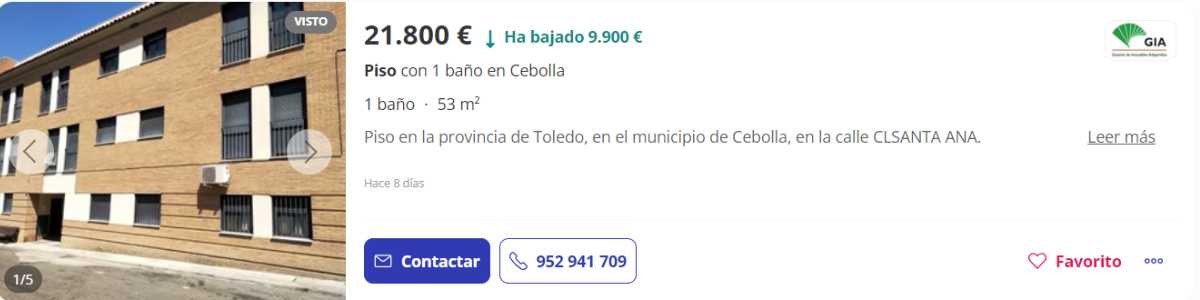 Piso de Unicaja en venta en Cebolla