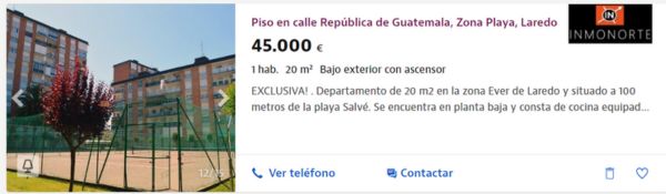 Piso en venta en Laredo por 45.000 euros