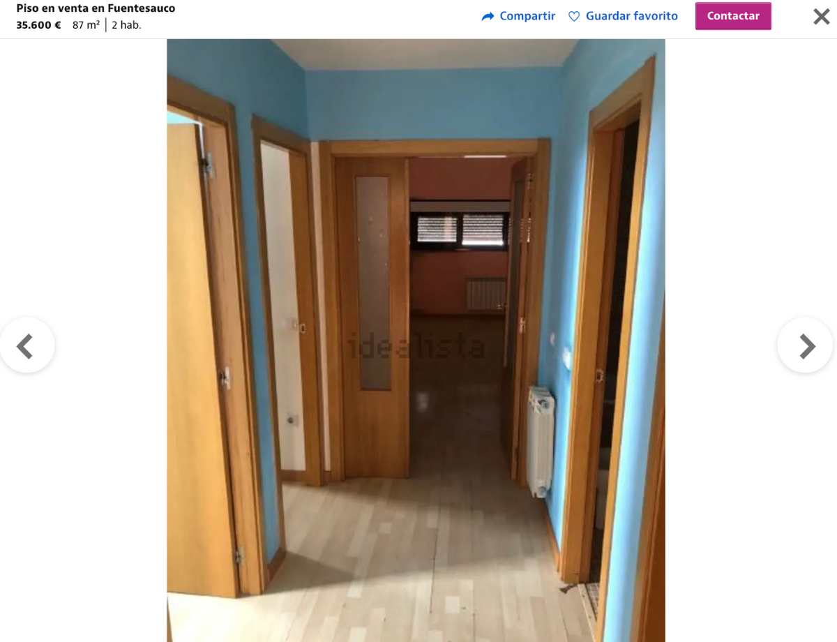 Piso en venta en Fuentesauco (Zamora) por un precio de 35.600 euros