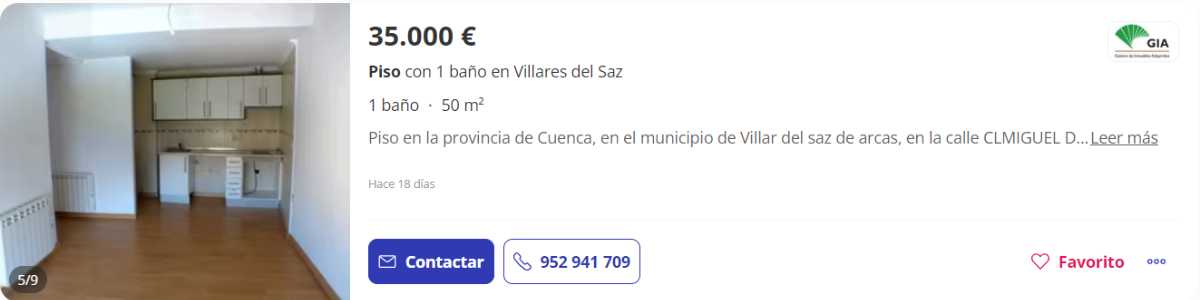 Piso de Unicaja en venta en Villares del Saz