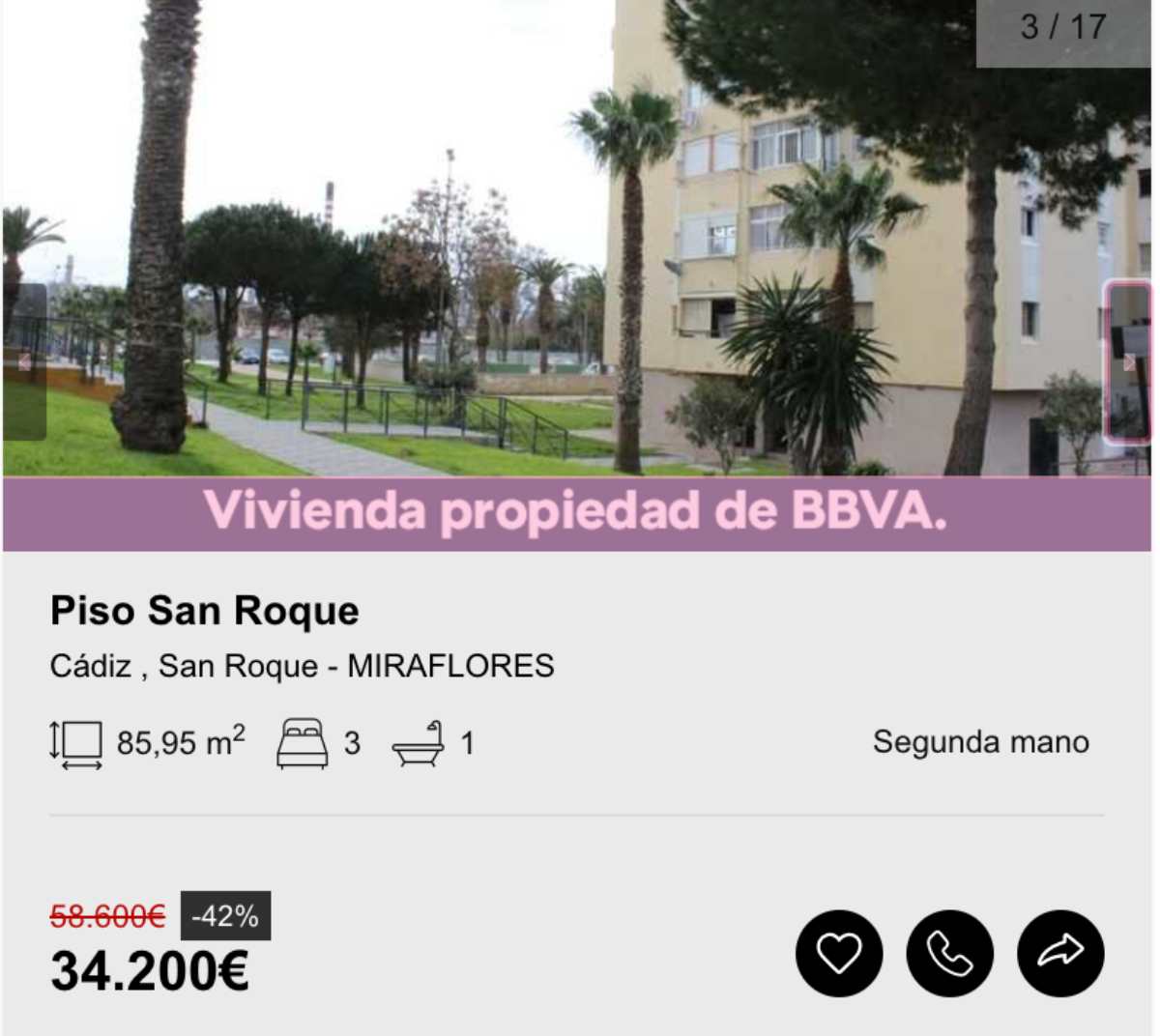 Piso en venta en San Roque por un precio de 34.200 euros