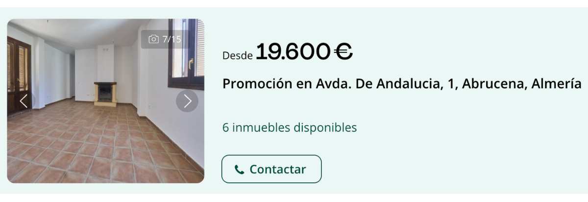 Promoción de viviendas en venta en Abrucena (Almería) desde 19.600 euros 