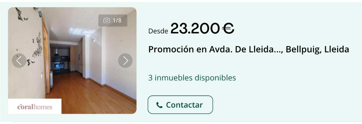 Promoción de viviendas en Bellpuig (Lleida) desde 23.200 euros 