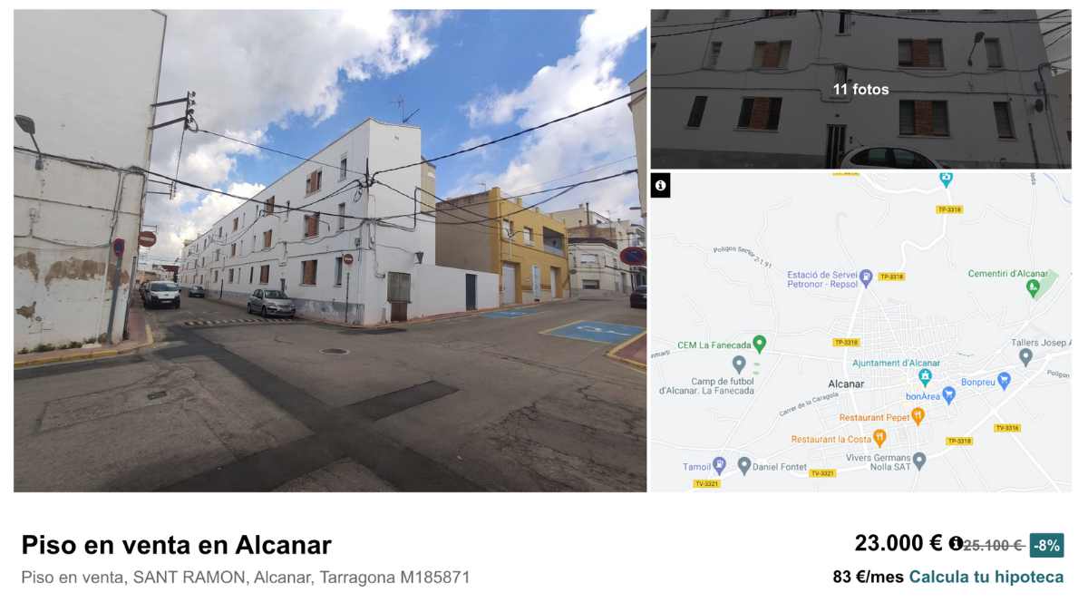 Piso en venta en Alcanar (Tarragona) por un precio de 23.000 euros | Solvia