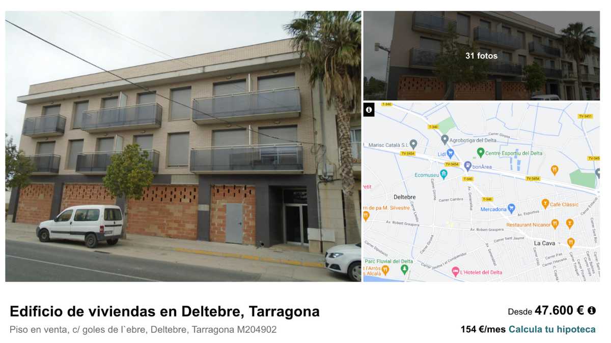 Piso en venta en Deltebre (Tarragona) por un precio de 47.600 euros 