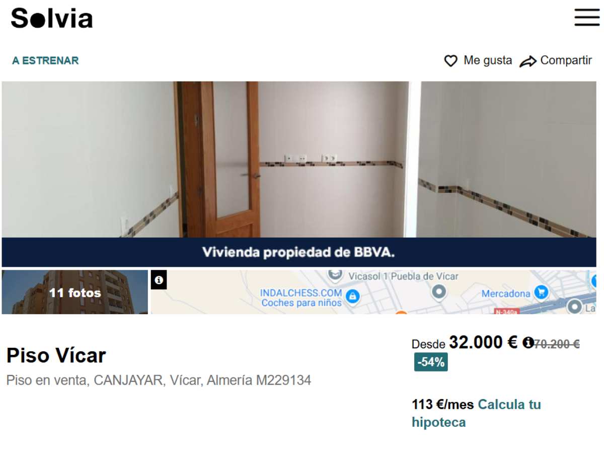 vivienda en vicar solvia