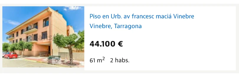 Piso barato en Vinebre, en Tarragona