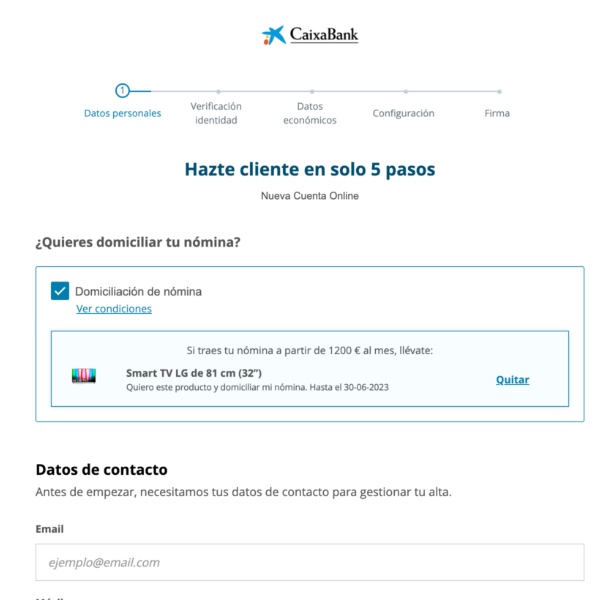 Caixabank cuenta online