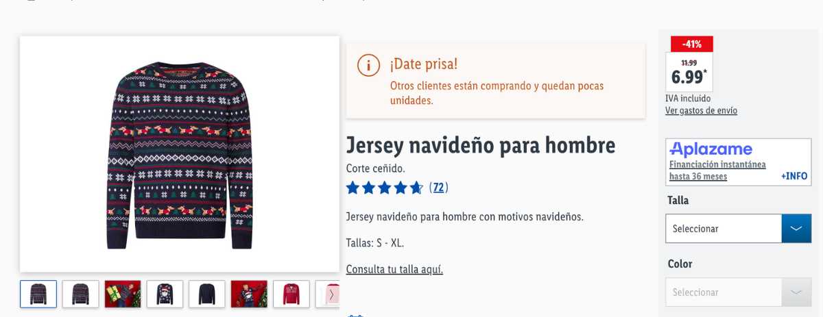 Jersey navideño de hombre Lidl